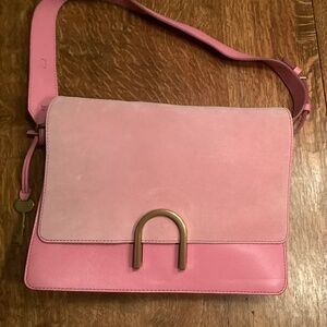 Fossil Wild Rose Suede & Leather Bag